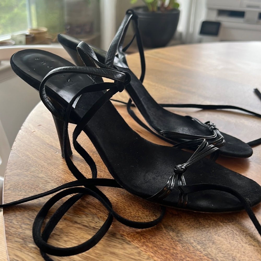 Theory sexy ankle strappy sandals